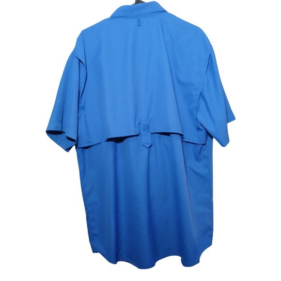 Reel Legends Mens Fishing Shirt Size Large Mesh Lined Short Sleeve Blue Polyeste - Picture 2 of 14